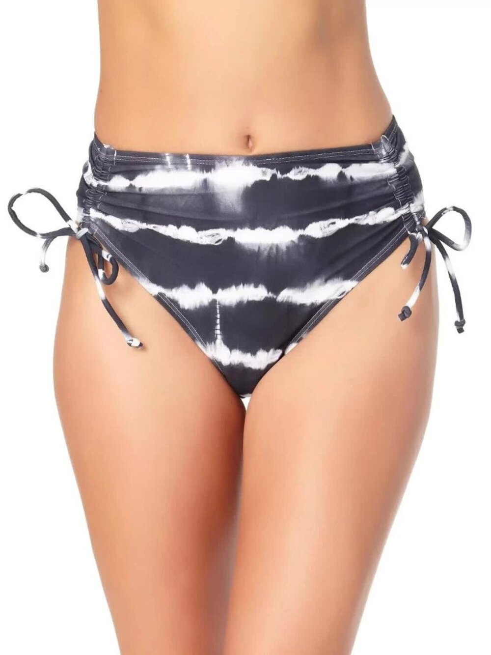 California Waves Juniors Tie-Dyed High-Waist Bikini Swim Bottoms Size S